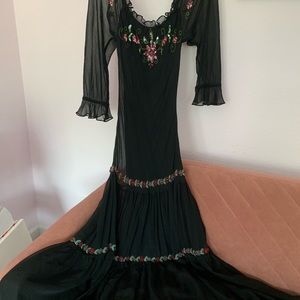 Sue Wong 100% silk vintage gown